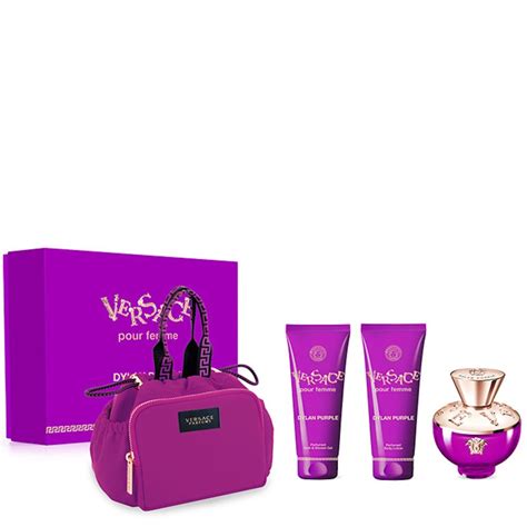 versace dylan purple gift set with bag